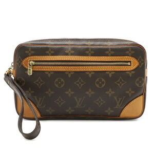 LOUIS VUITTON Authentic Brown Monogram Clutch Bag